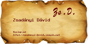 Zsadányi Dávid névjegykártya