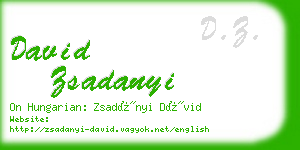 david zsadanyi business card